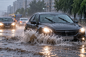 авто в дождь &copy;&nbsp;Фото сгенерировано нейросетью chatgpt