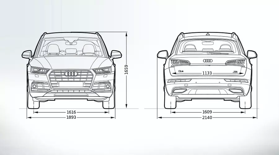 Габариты нового Audi Q5