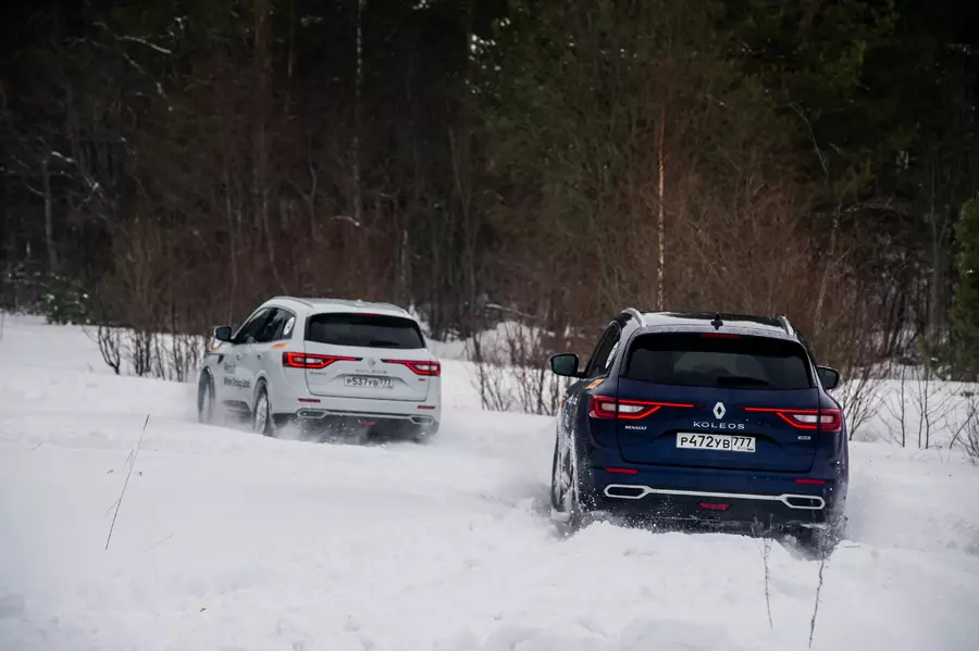 Renault Koleos в снегах Карелии