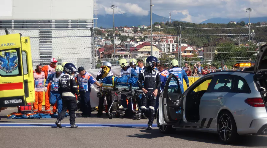 Авария с участием Мацуситы и Мазепина &copy;&nbsp;Фото Татьяны Краевой, РБК Краснодар