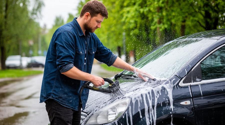 мойка автомобиля &copy;&nbsp;Сгенерировано с помощью нейросети Gigachat