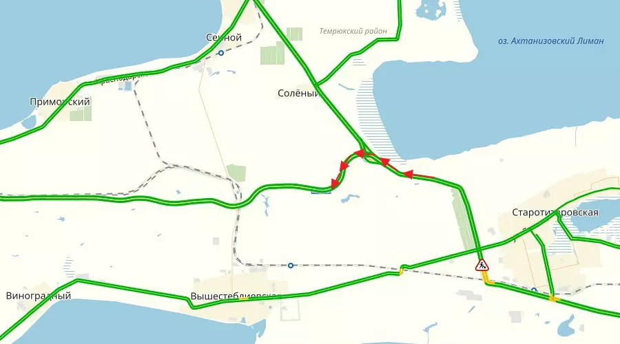 На развилке держаться левее, на Темрюк