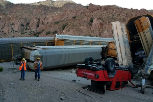 Авария поезда в США © Фото Lincoln County Sheriff's Office Nevada