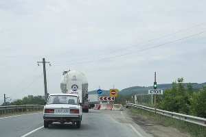 Ремонт дорог, пробки. А сезон только начинается... &copy;&nbsp;Фото Евгения Мельченко, Юга.ру