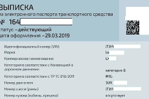 Электронный ПТС (выписка) &copy;&nbsp;Фото с сайта elektronpts.ru